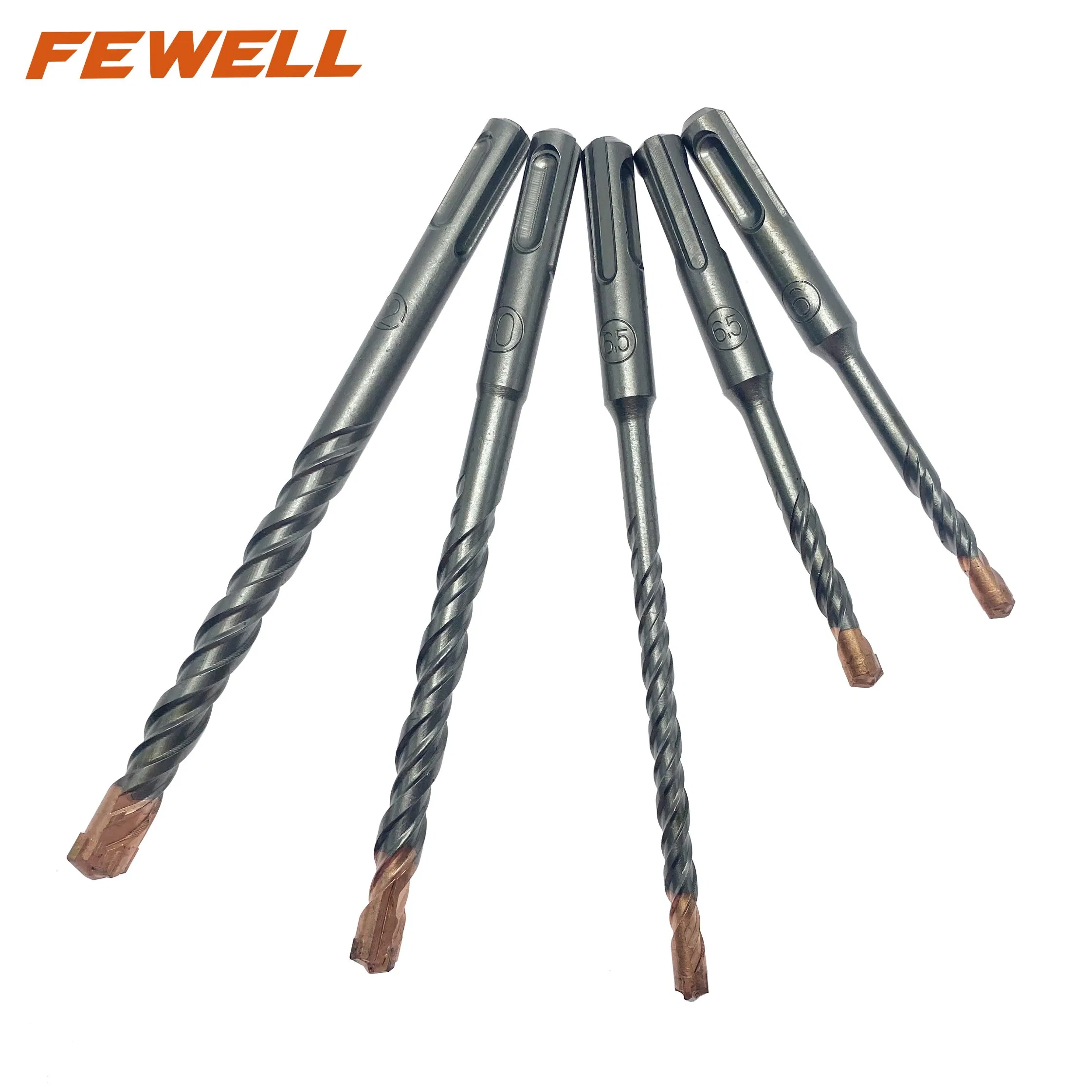 Premium Grade 5PCS SDS Plus Cross Tip 6X110mm 6.5X110mm 6.5X160mm 10X160mm 12X160mm Electric Rotary Hammer Drill Bits Set for Concrete Granite