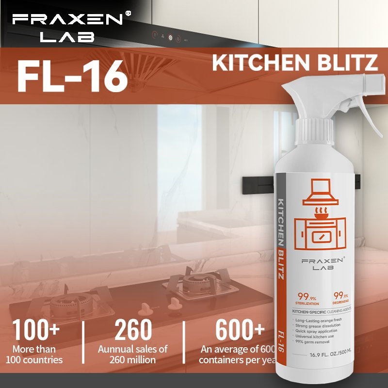 Heavy Duty Degreaser for Kitchen, Oven, and Stove Top Cleaning with Fast Oil Removing Power
