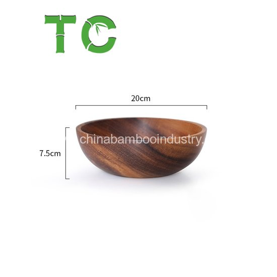 Cheap Price Wooden Salad Bowl Acacia Wood Serving Bowl Fruit Bowl Large Salad Mixing Bowl