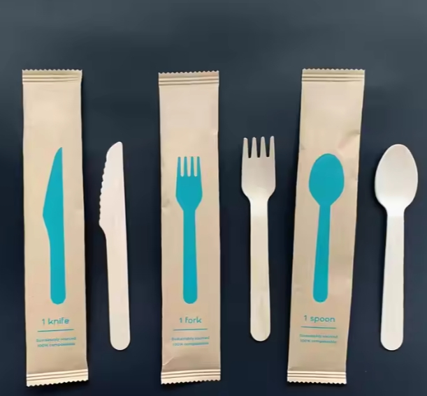 2025 New Arrival Wood Cutlery Birch Material Disposable Wooden Spoon