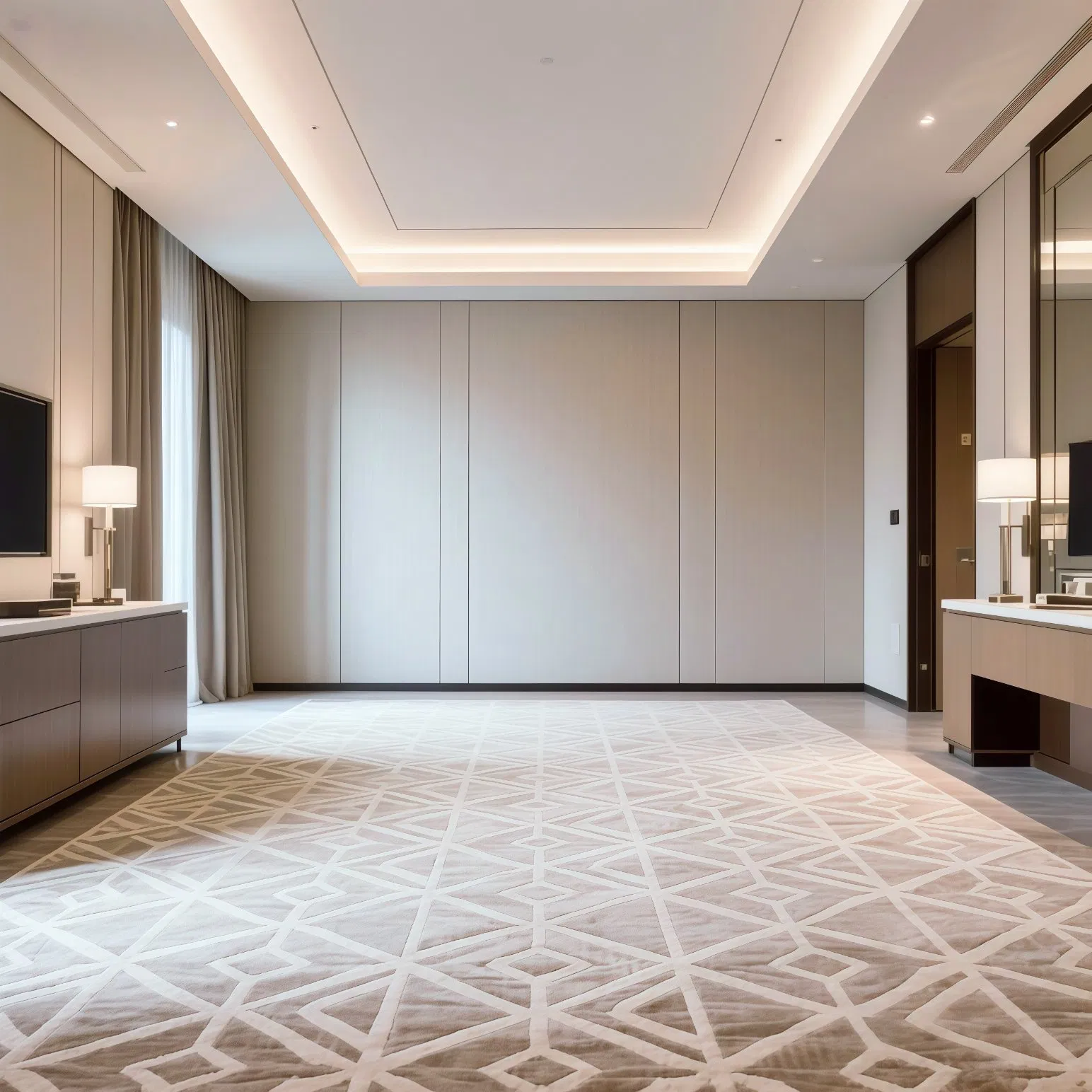 Carpet Factory Price Luxury Commercial Hotel Villa Runner Cut Loop Bamboo Silk Viscose Hand Made Tufted Floor Wool Home Hotel Decoration Rug Carpet