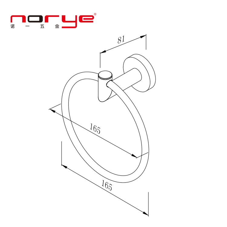 Настенное кольцо для полотенец из нержавеющей стали