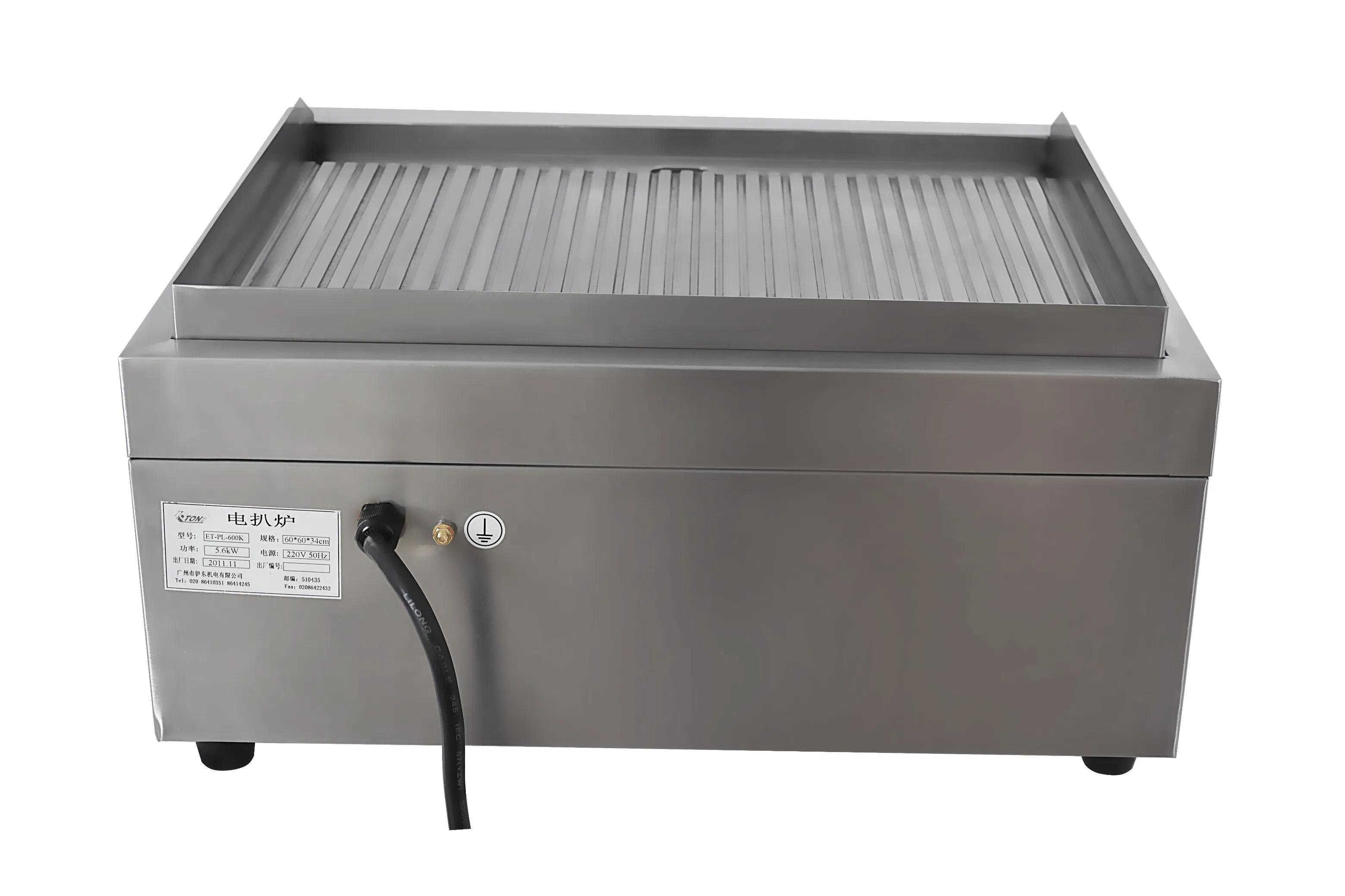 Grooved Commerical Griddle Machine Et-Pl-600K