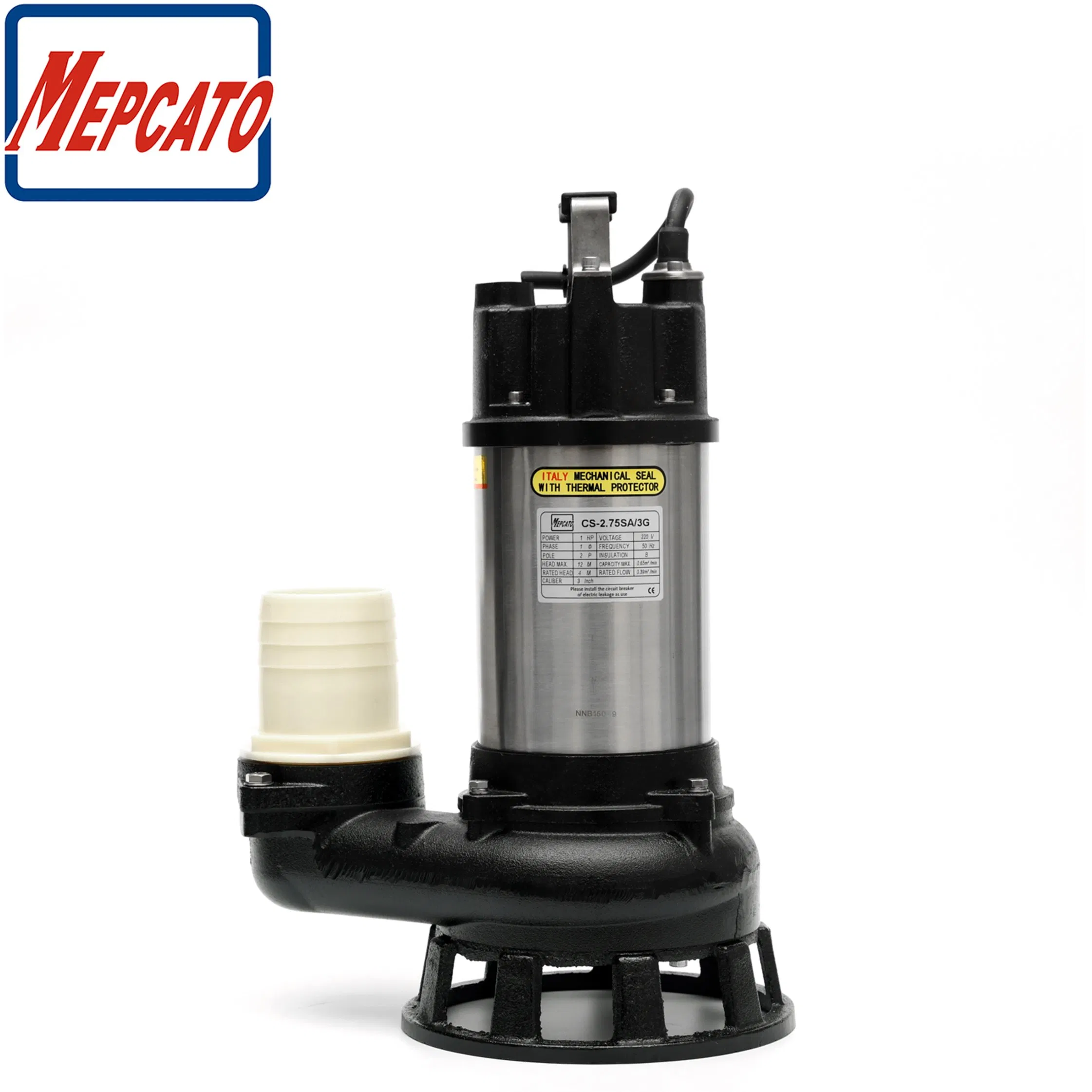 1HP/1.5HP/2HP Engineering Industrial Factory Waste Water Dirty Water Transfer Powerful Cast Iron Electric Centrifugal Submersible Drainage Pump with Float Swith