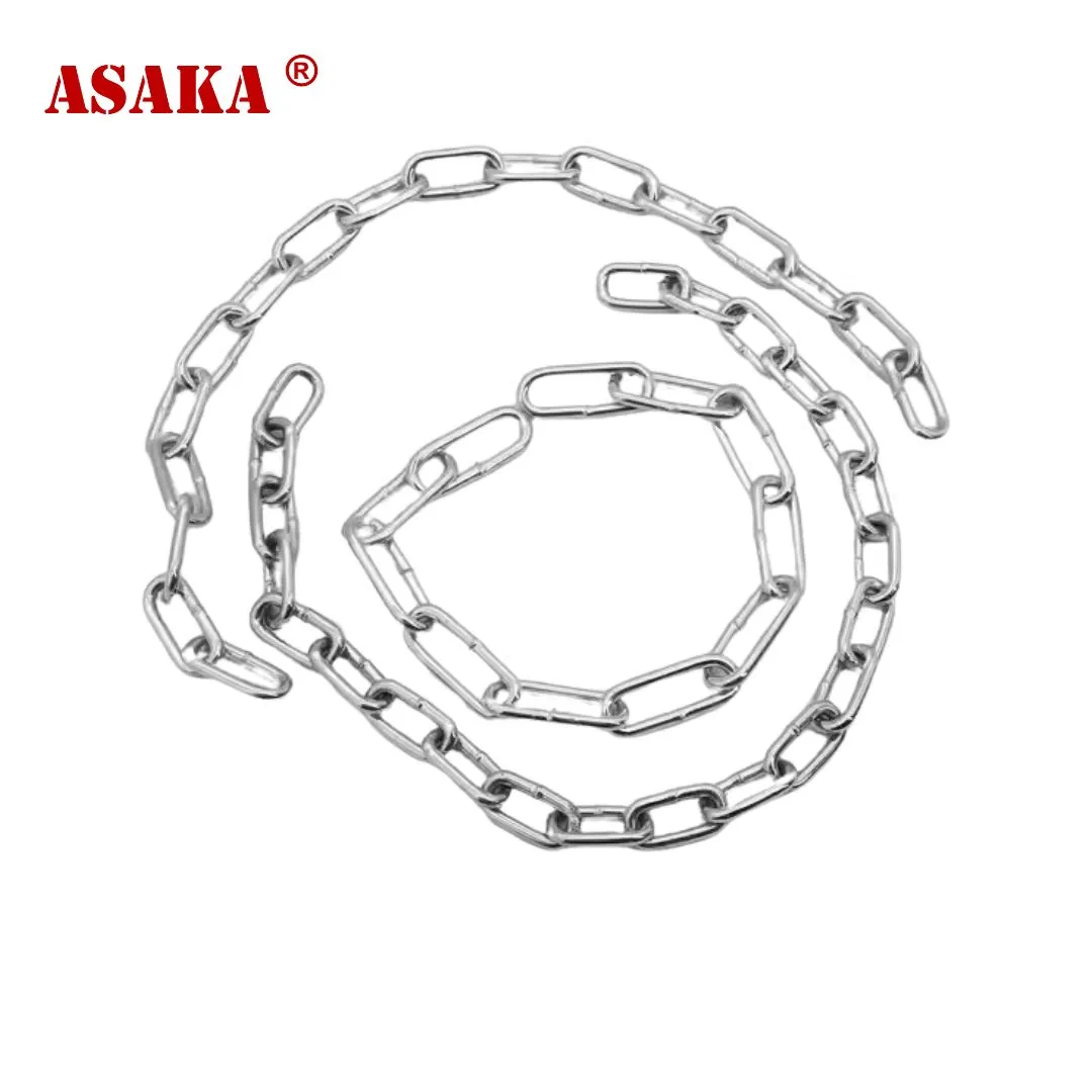 Длинная цепь из нержавеющей стали, металлическая