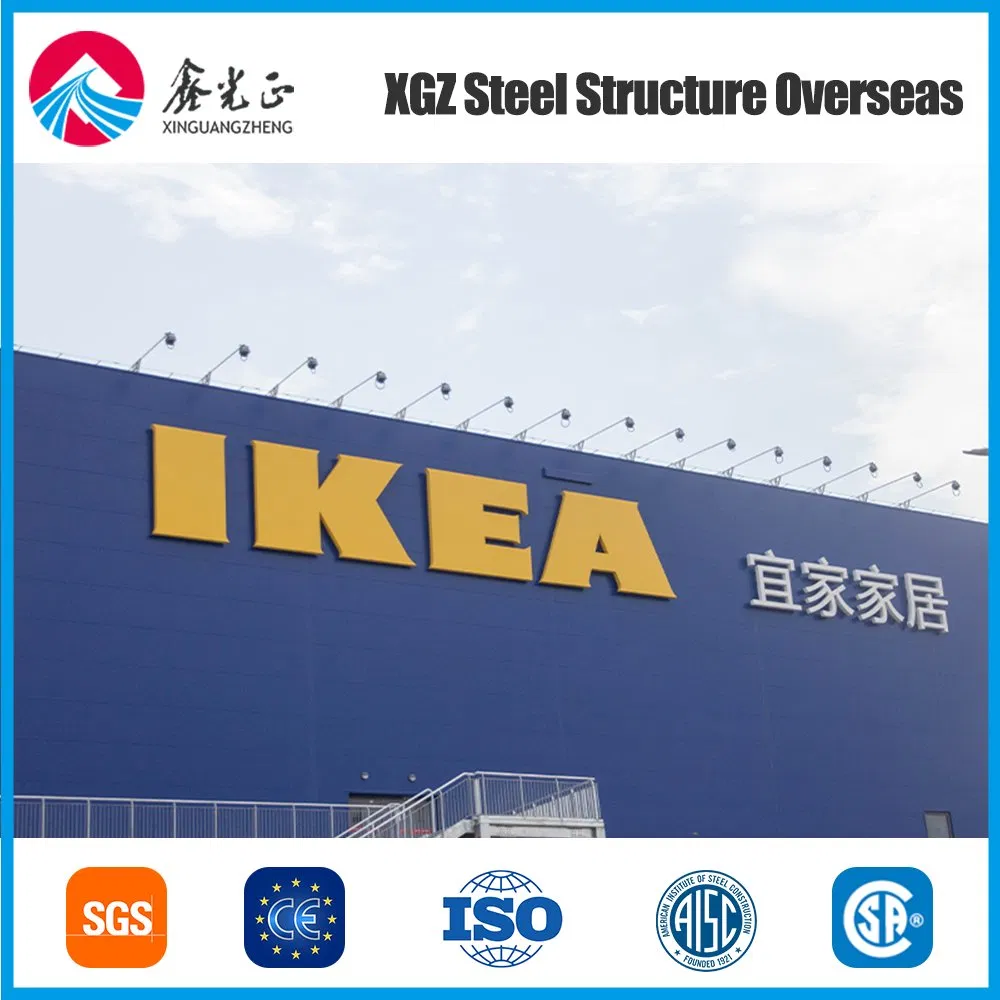 Stylish Prefabricated Steel Frame Shopping Center for Retail Use