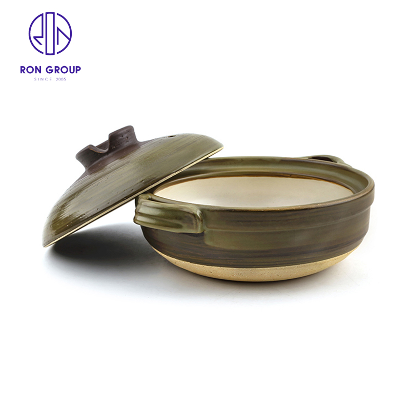 Japanese Style Restaurant Clay Cooking Pot Ceramic Casserole Terracotta Pot for Hotel