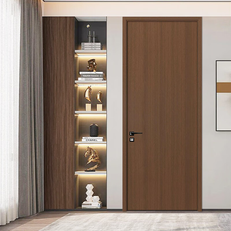 Modern Minimalist Paint-Free Solid Wood Door