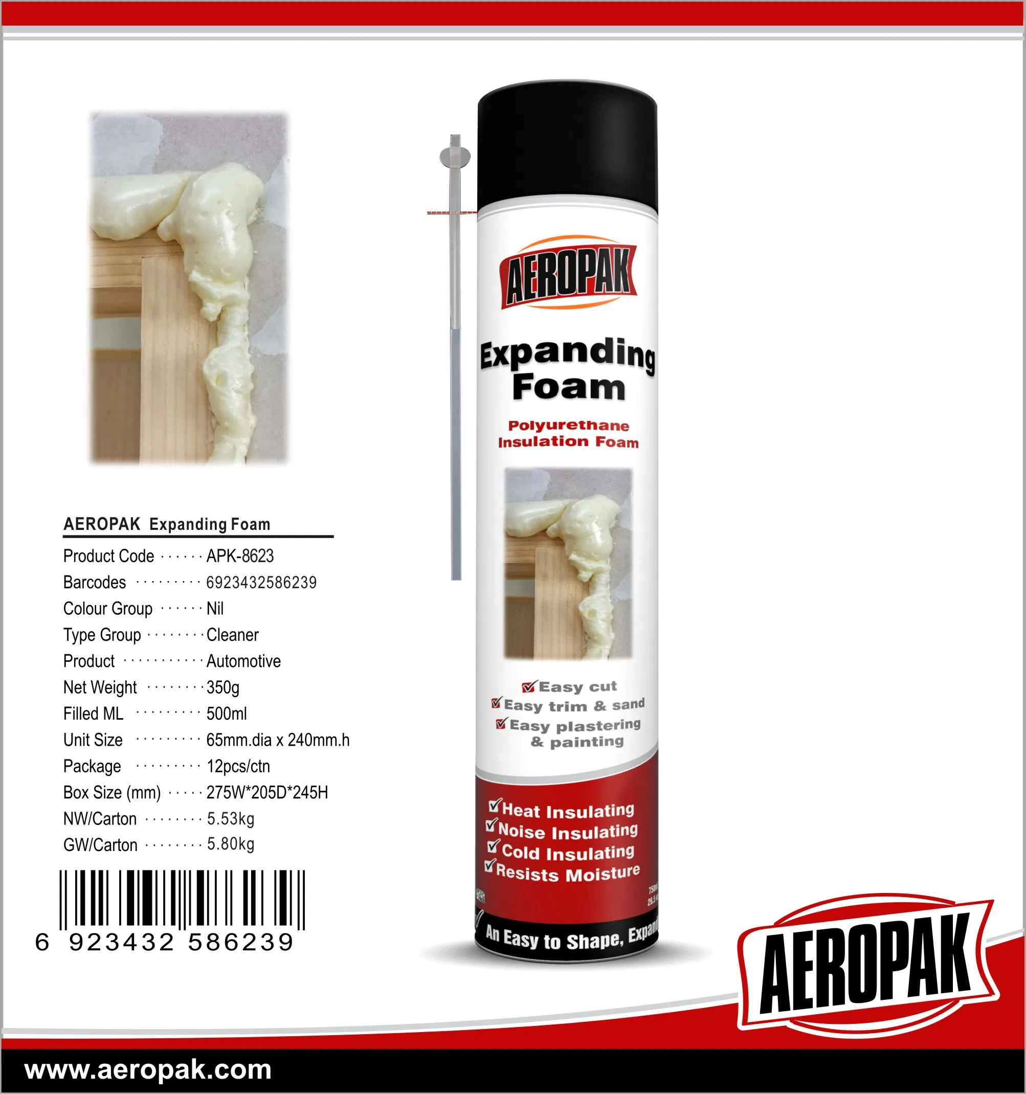 Spray PU Foam for Gap Filling