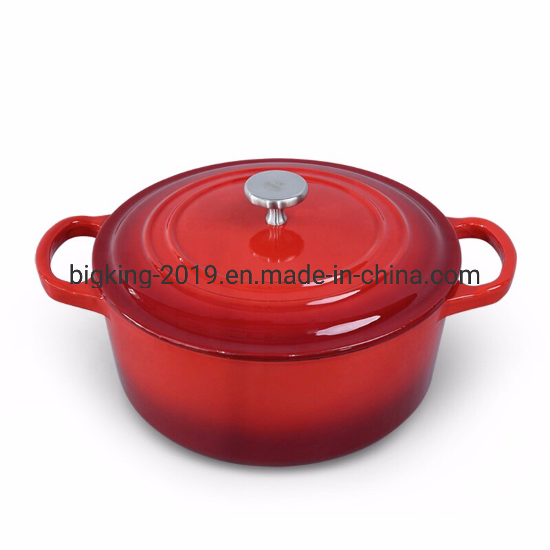 5 PCS Enamel Cast Iron Round Casserole Cast Iron Cookware Set