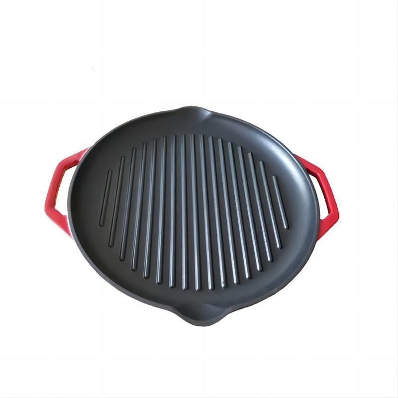Multi Baking Gas Stovetop Cast Iron Cookware Charcoal Barbecue Enamel BBQ Griddle
