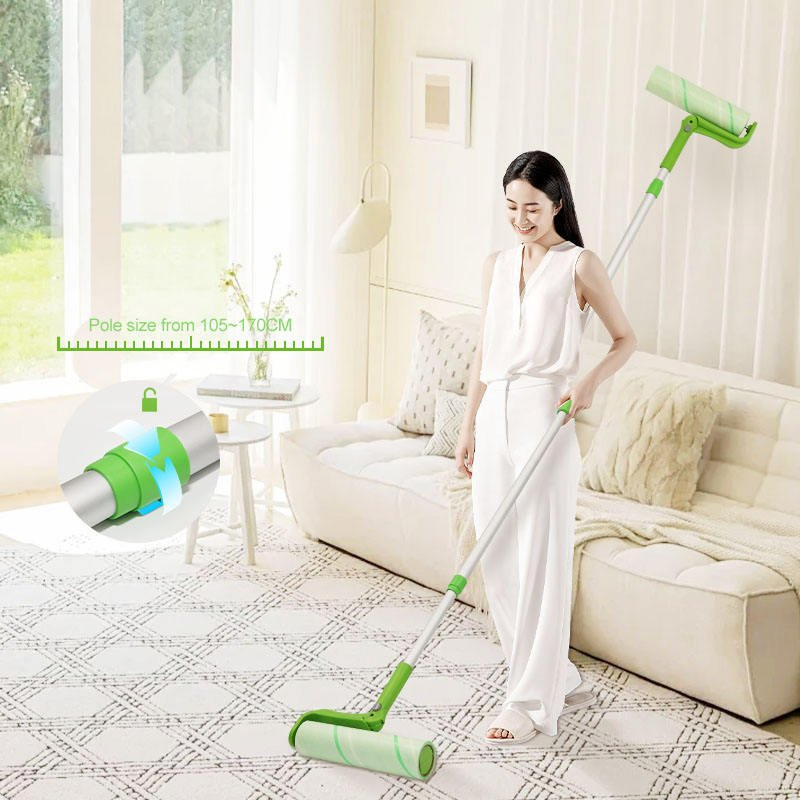 Large Surface Manual Lint Roller with Aluminum Extension Handle 25cm Width