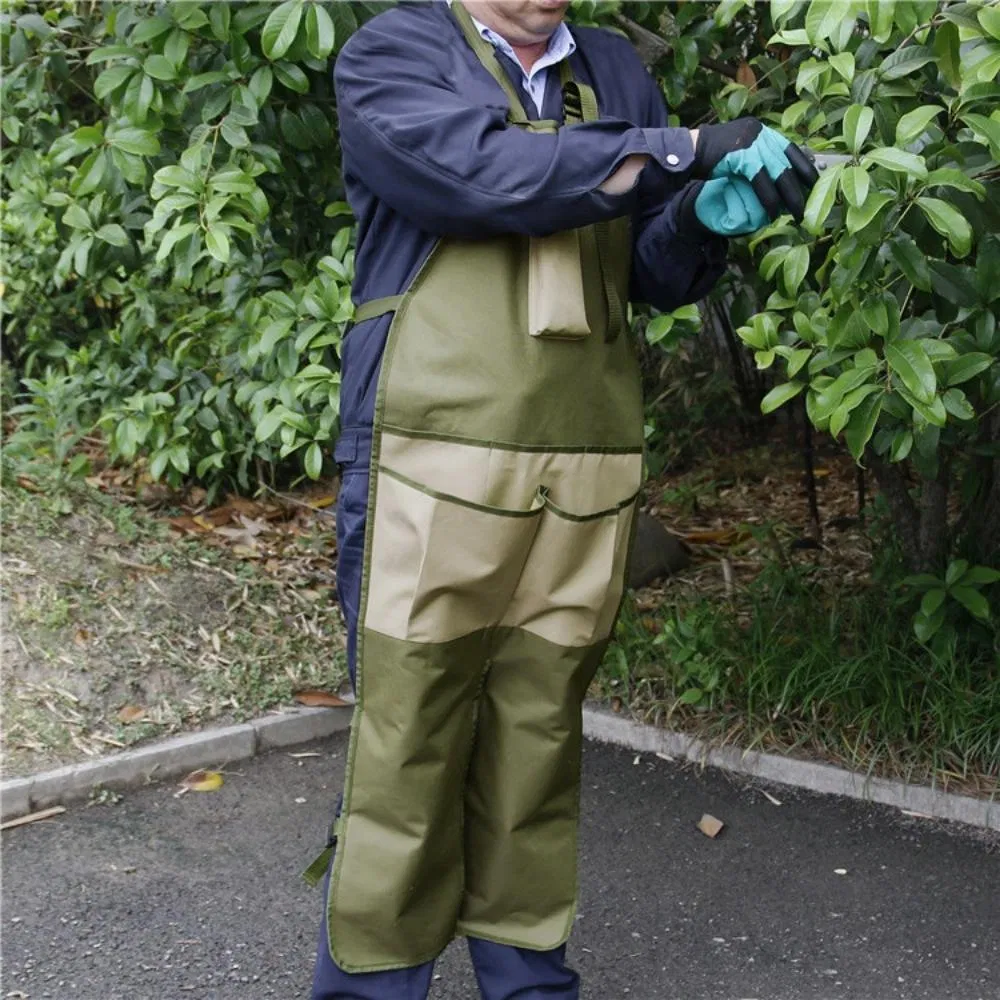 Adjustable Garden Apron with Pockets Woodworking Gardening Tool Kit Organizer Lawn Yard Carrier Wyz20875