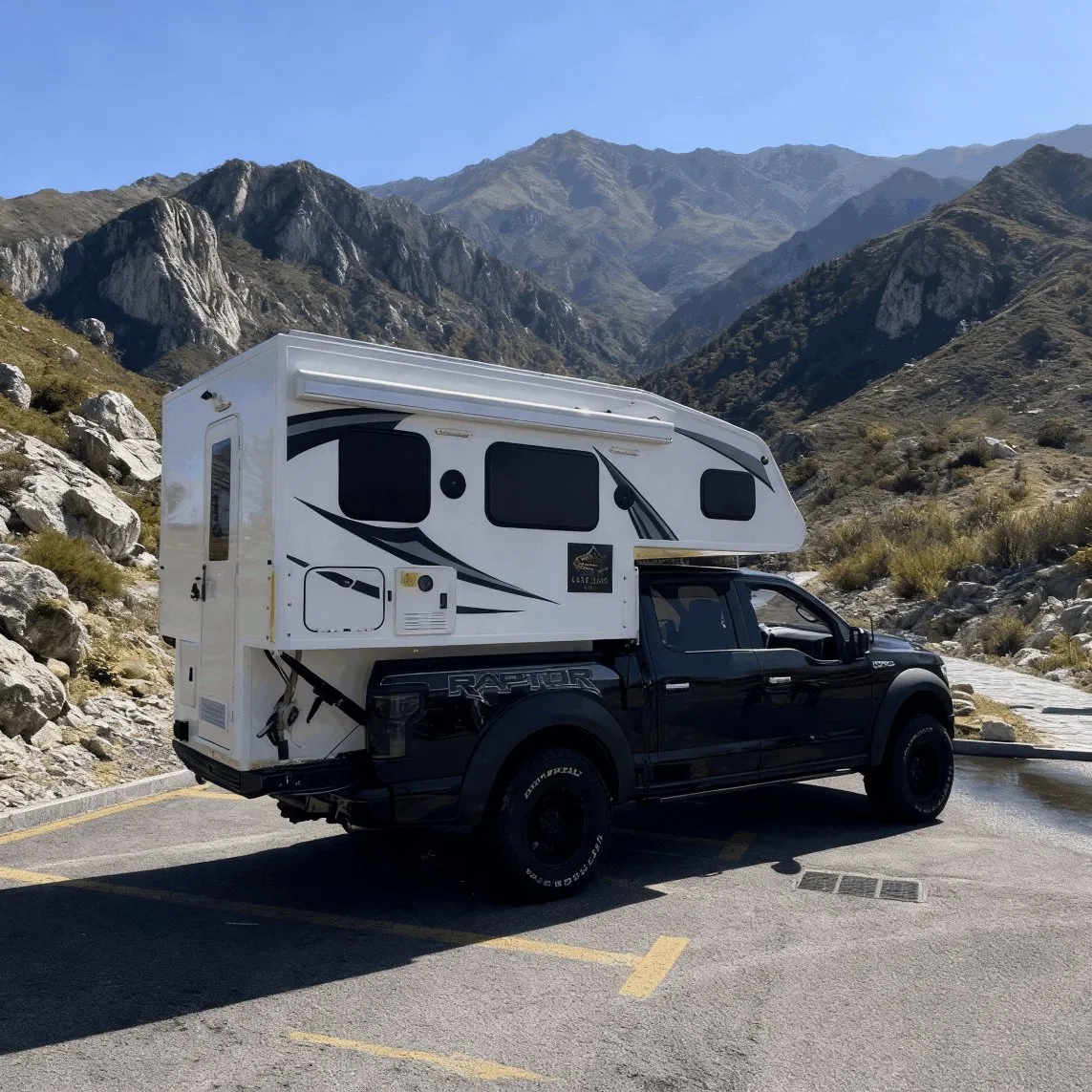 Hard Top Truck Camper Designed with a Dedicated Workspace and Satellite Internet Ready for Digital Nomads