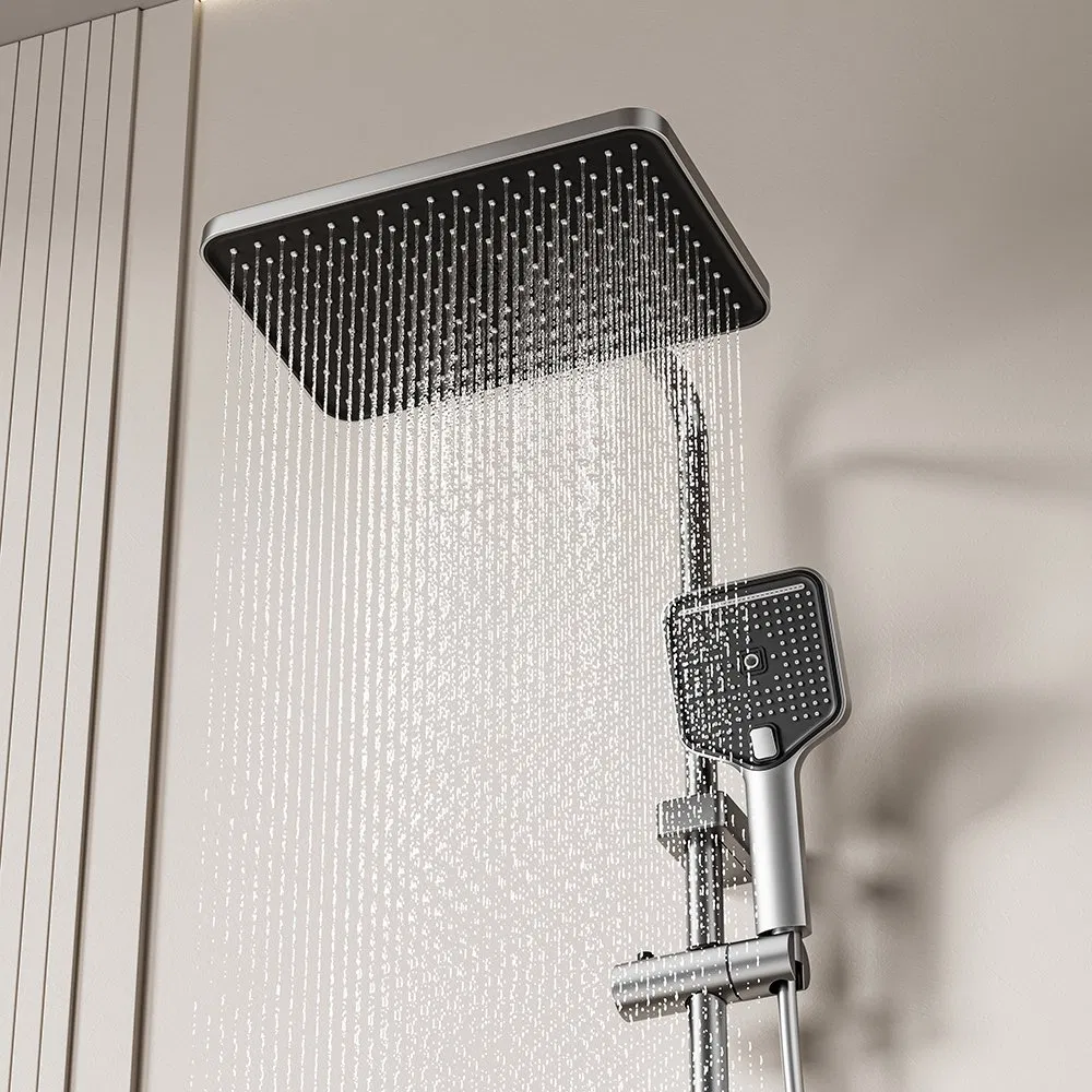 Aluminum Bathroom Shower Set with Rainfall Headshower and Handheld