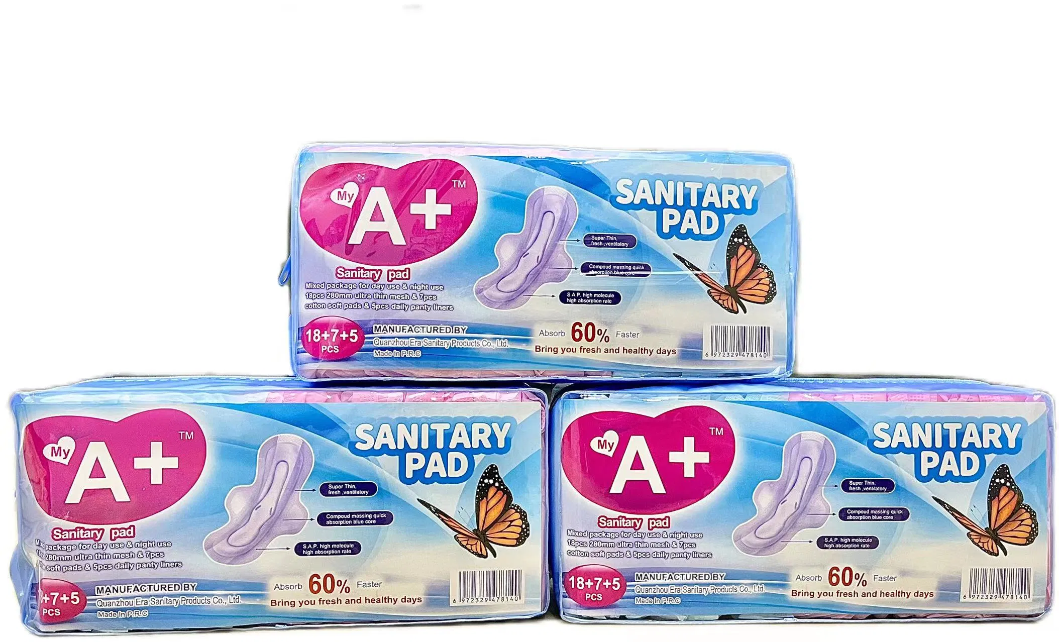 Wholesale Cotton Sanitary Pads for Women Sanitary Napkin Menstrual Pads Sanitary Pads Lady