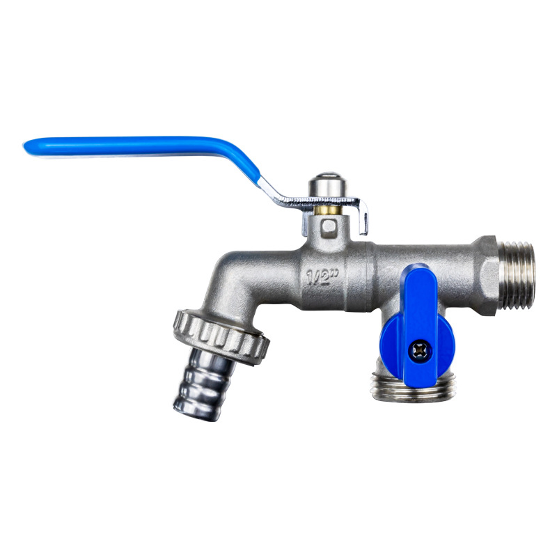 Brass Ball Valve Large Flow Faucet Used for Garden Hoses/Outdoor Antifreeze Tap/Washing Machines/Double Outlet Tap