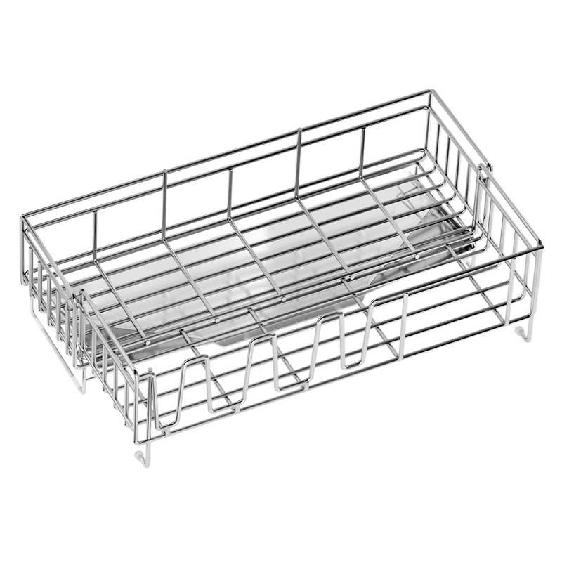 Stainless Steel Sink Drain Rack Countertop Pull-out Bowl Rack