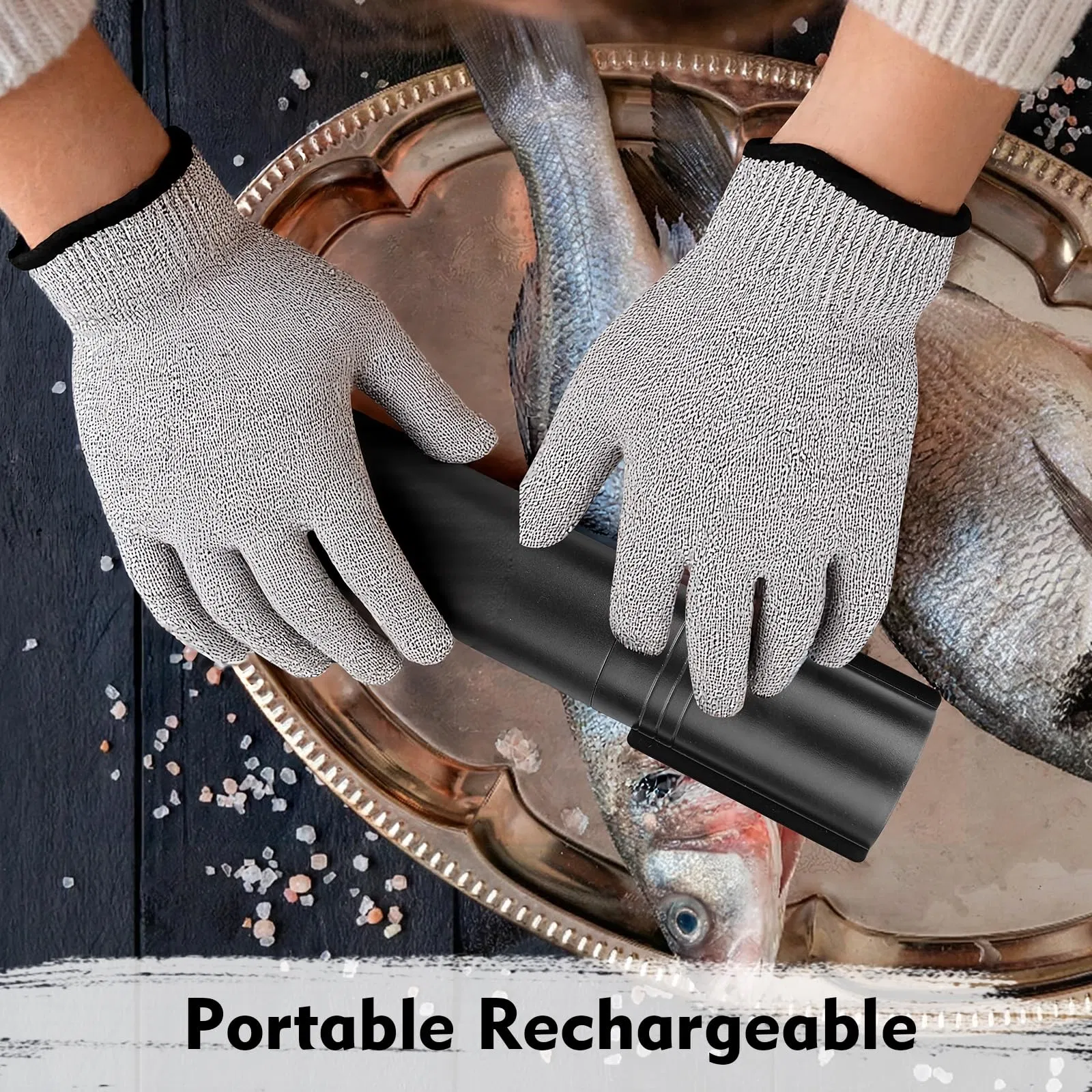 Rechargeable Cordless Electric Fish Scaler Cleaning Kit