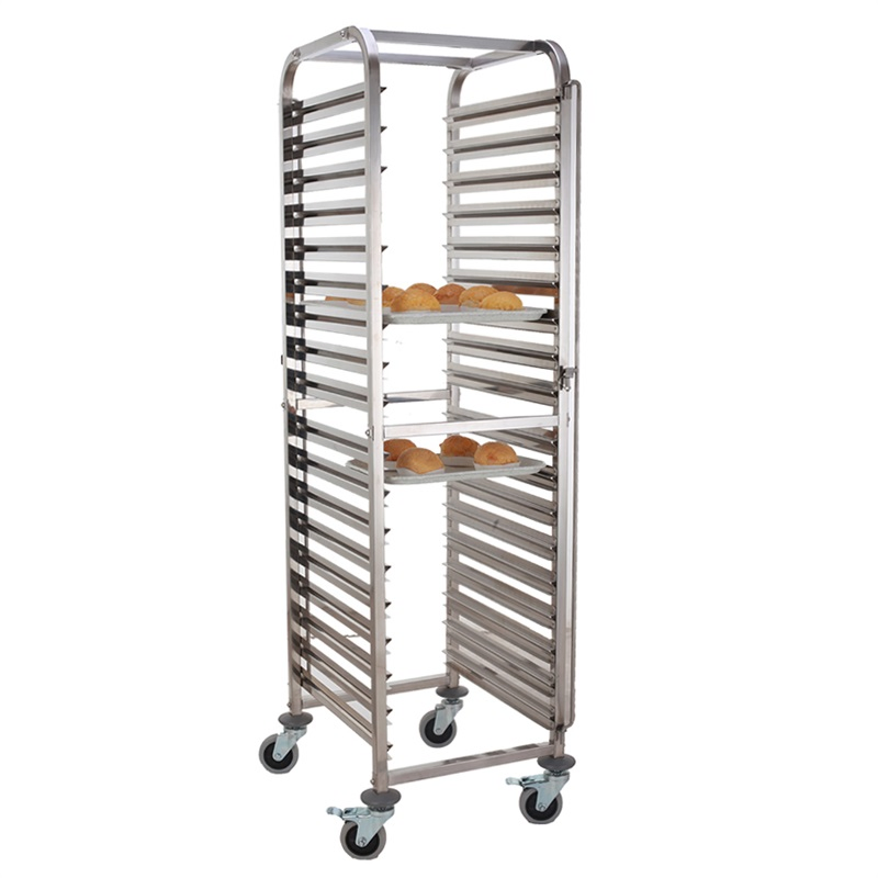 15 Tiers Food Pan Transport Moving Rack Trolley
