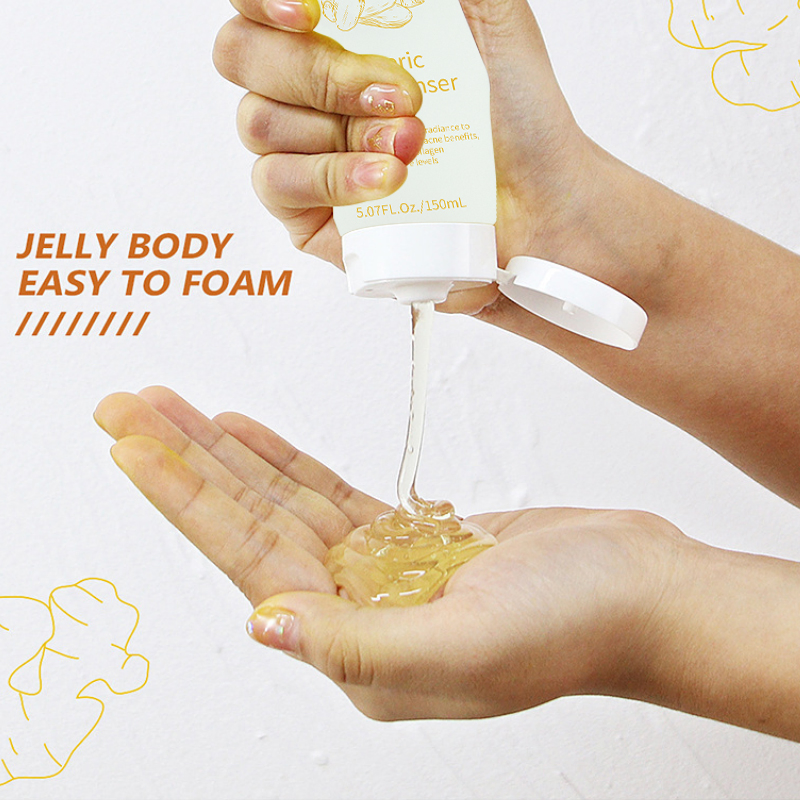 Skin Care Products Turmeric Oil Control Acne Whitening Moisturizing Foam Facial Cleanser