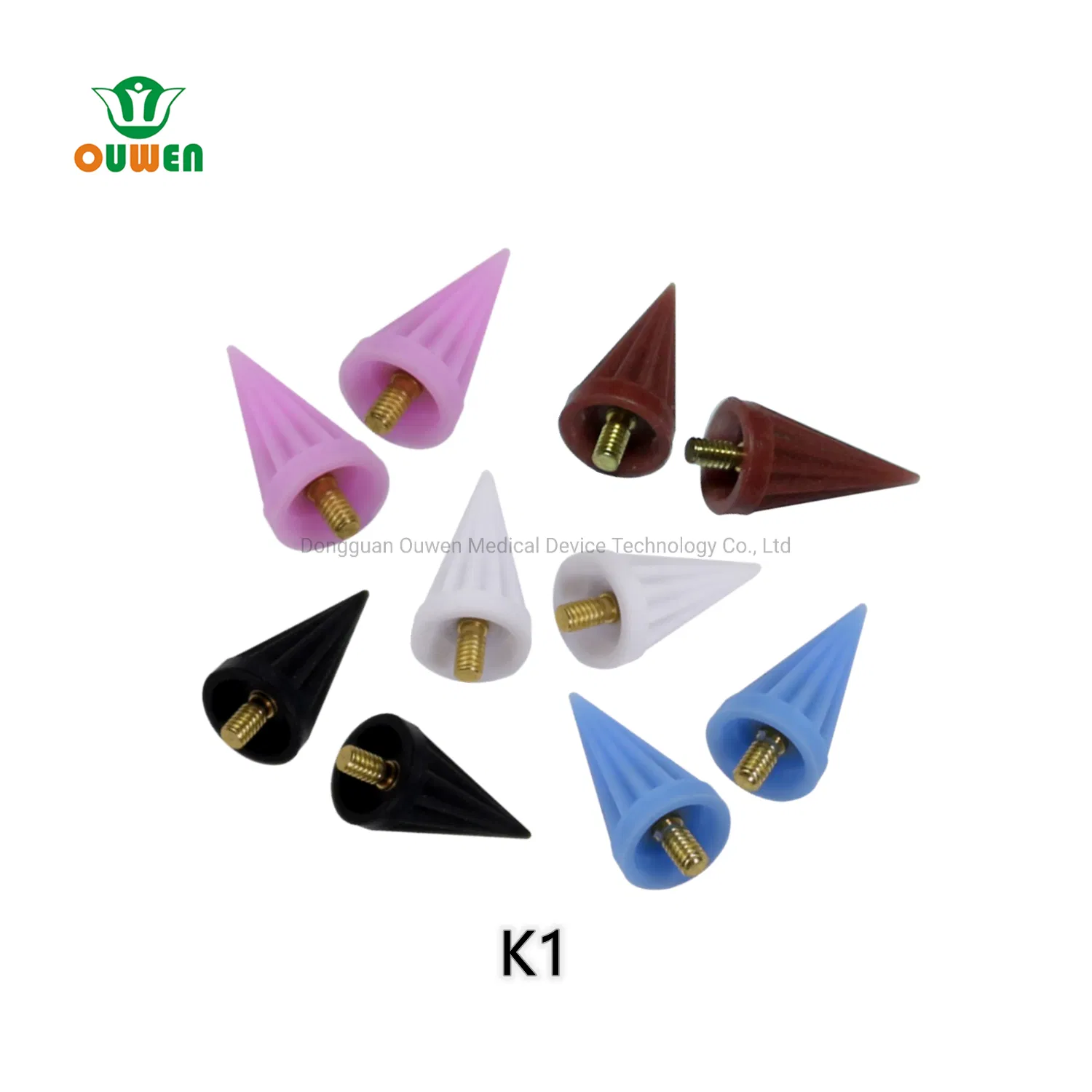 Ouwen Dentistry Instrumental Polisher Accessories Thraed Rubber Cleaning Polishing Cup