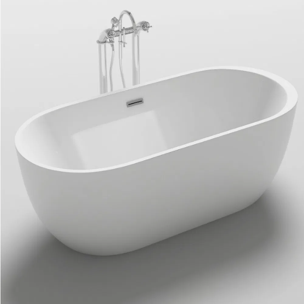 Акриловая ванна с гидромассажем, белая