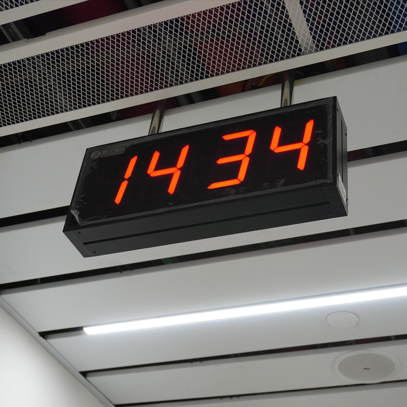 Red LED Digital Wall Clock Electric Time Synchronization System for School