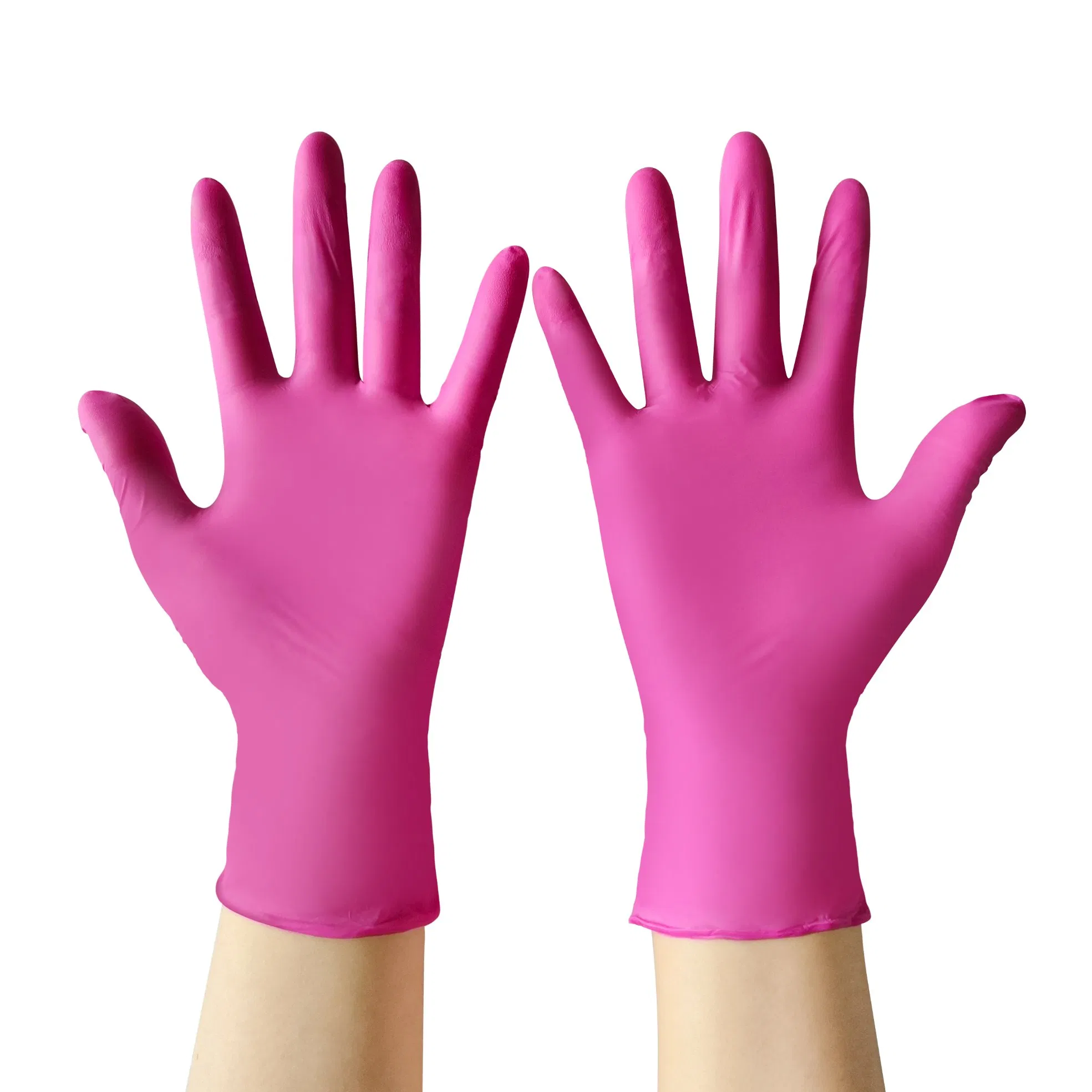Waterproof Nitrile Gloves Restaurant Catering Dessert Shop Powder Free Rose Red Disposable Glove 4mil Nitrile Gloves for Cooking