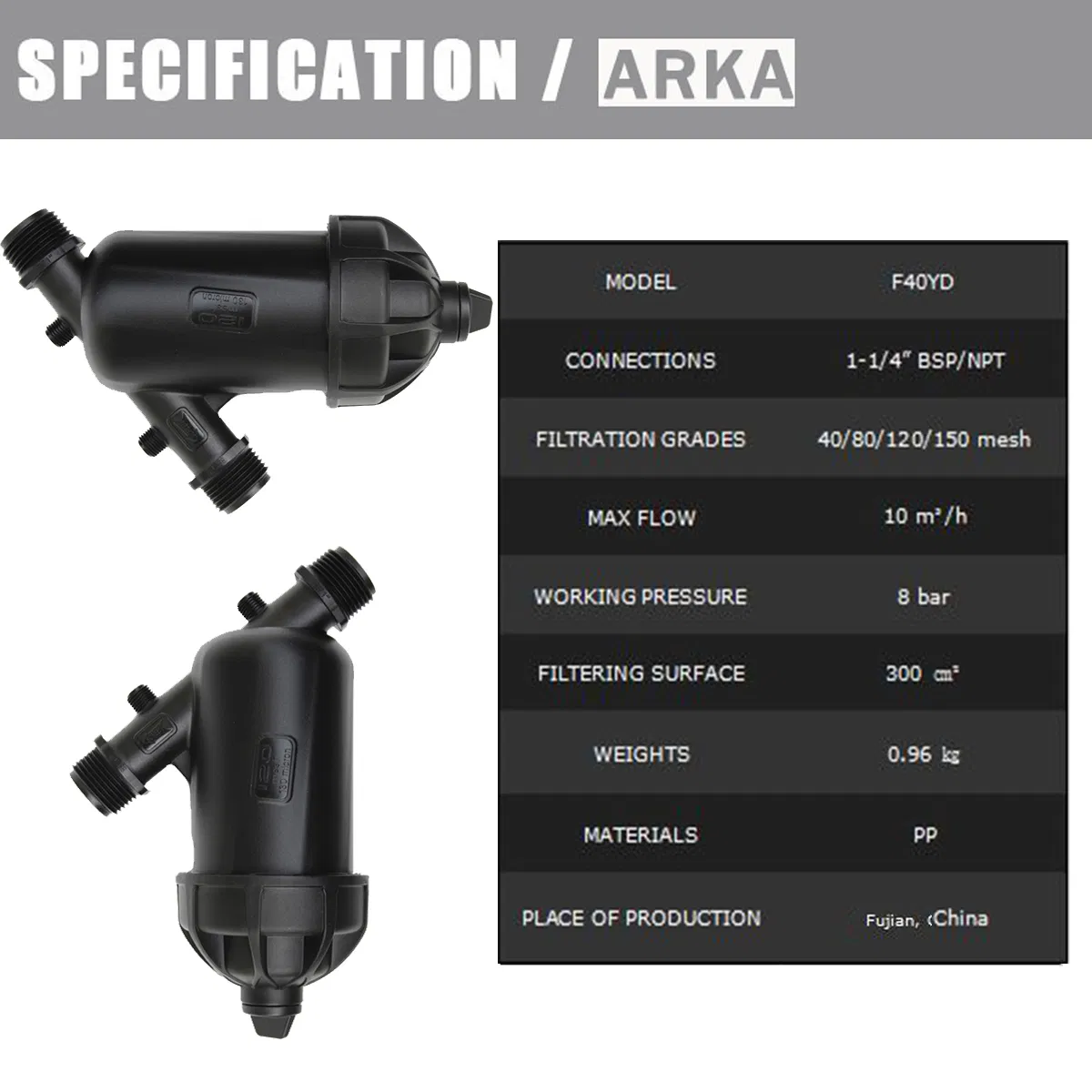 Arthas 1-1/4 Inch Irrigation Disc Filter for Garden Irrigation