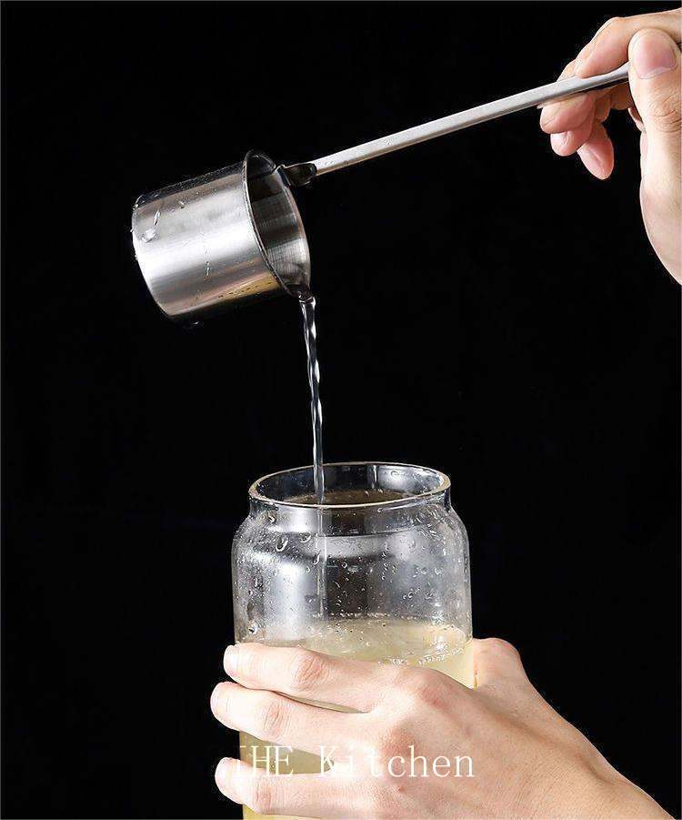 Thickened Stainless Steel Long Handled Household Wine Spoon Funnel