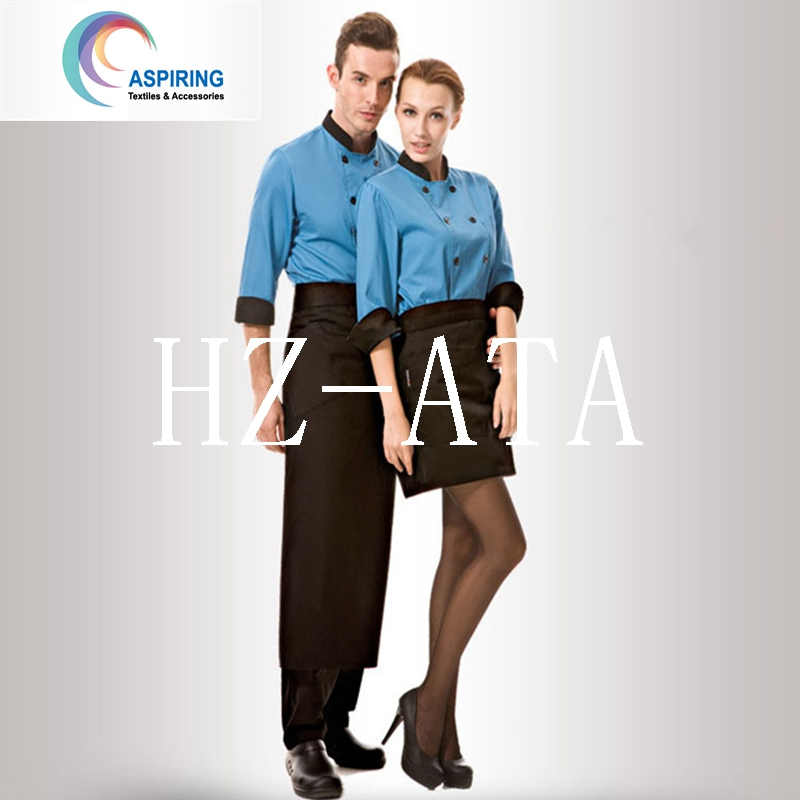 Women Dress Short Waist Apron Cooking Bust Waiter Apron