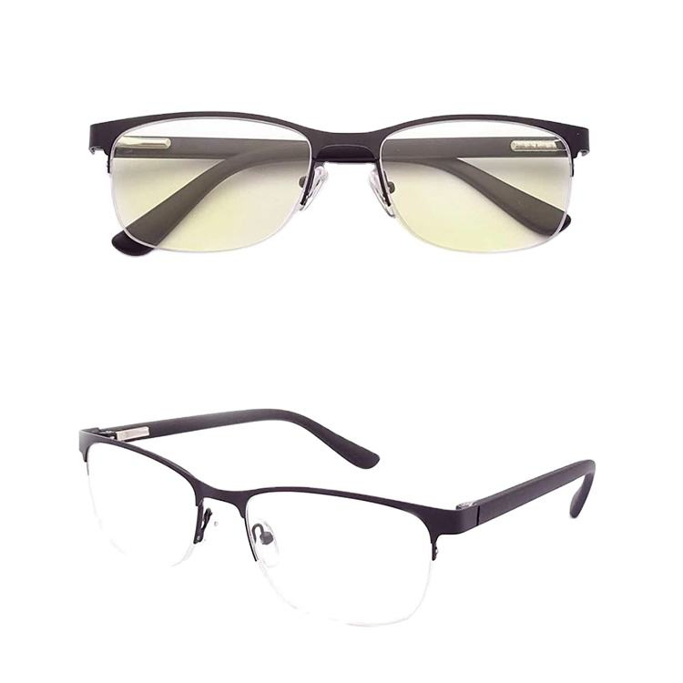 Good Quality Popular Metal Frame AC Lens Blue Light Blocking Reading Glasses