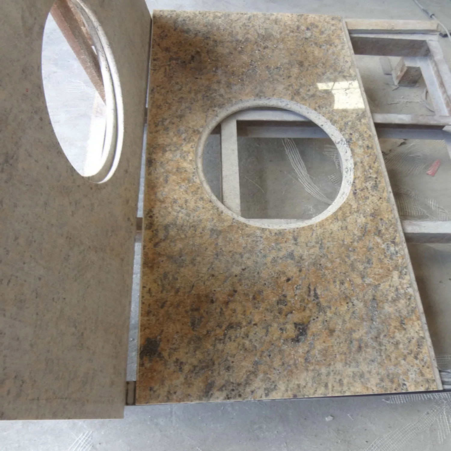 Brazil Classic Dark Yellow Giallo Santa Cecilia Granite for Countertop Flooring and Walling