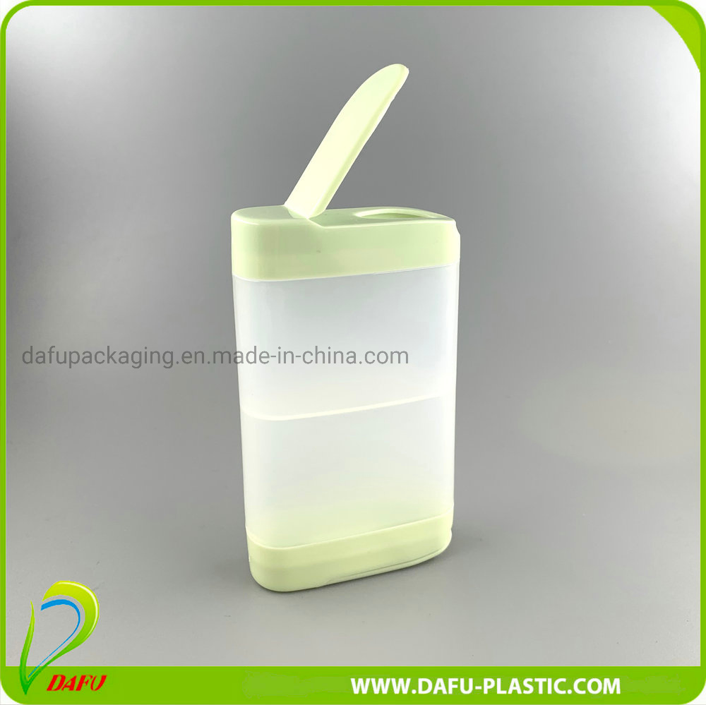 New Design Plastic Candy Bottle with Two - Headed Flip Top Cap