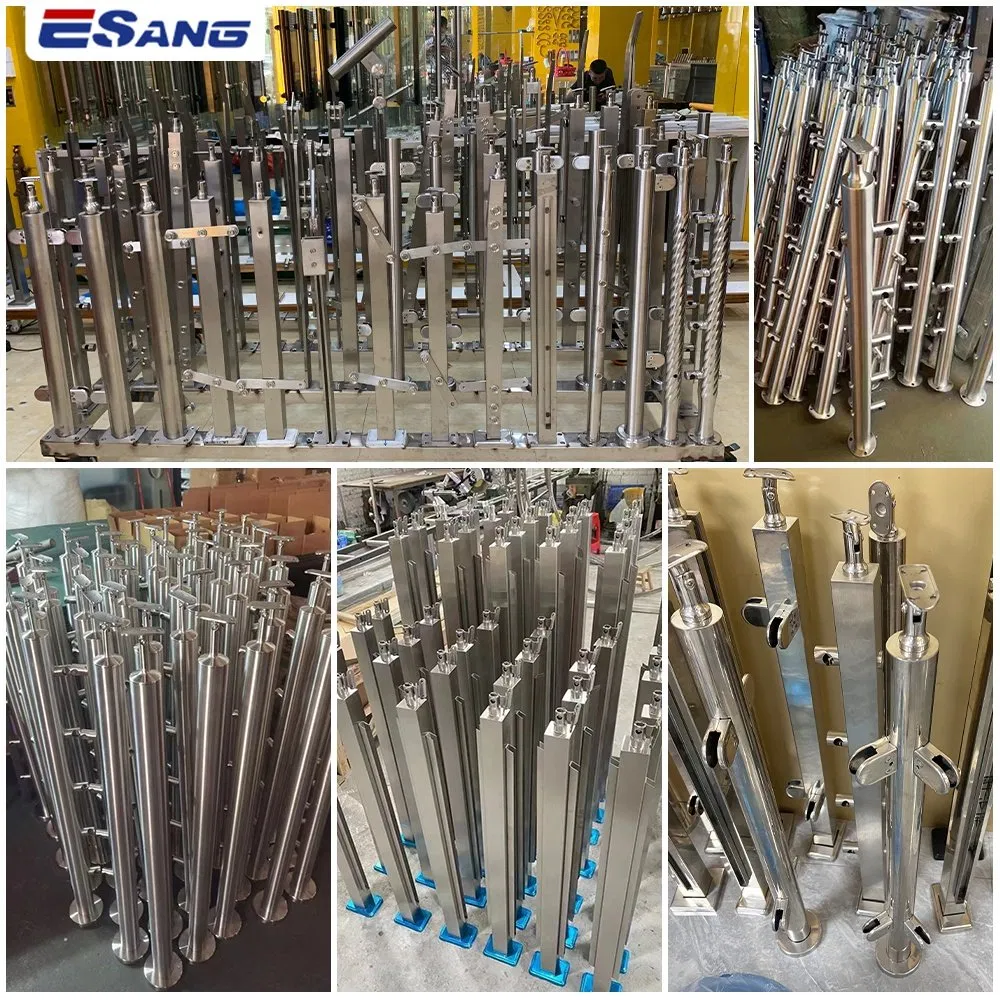 Esang 201 304 316 Stainless Steel Handrail Fitting Glass Clamp/Glass Standoff Railing Accessories