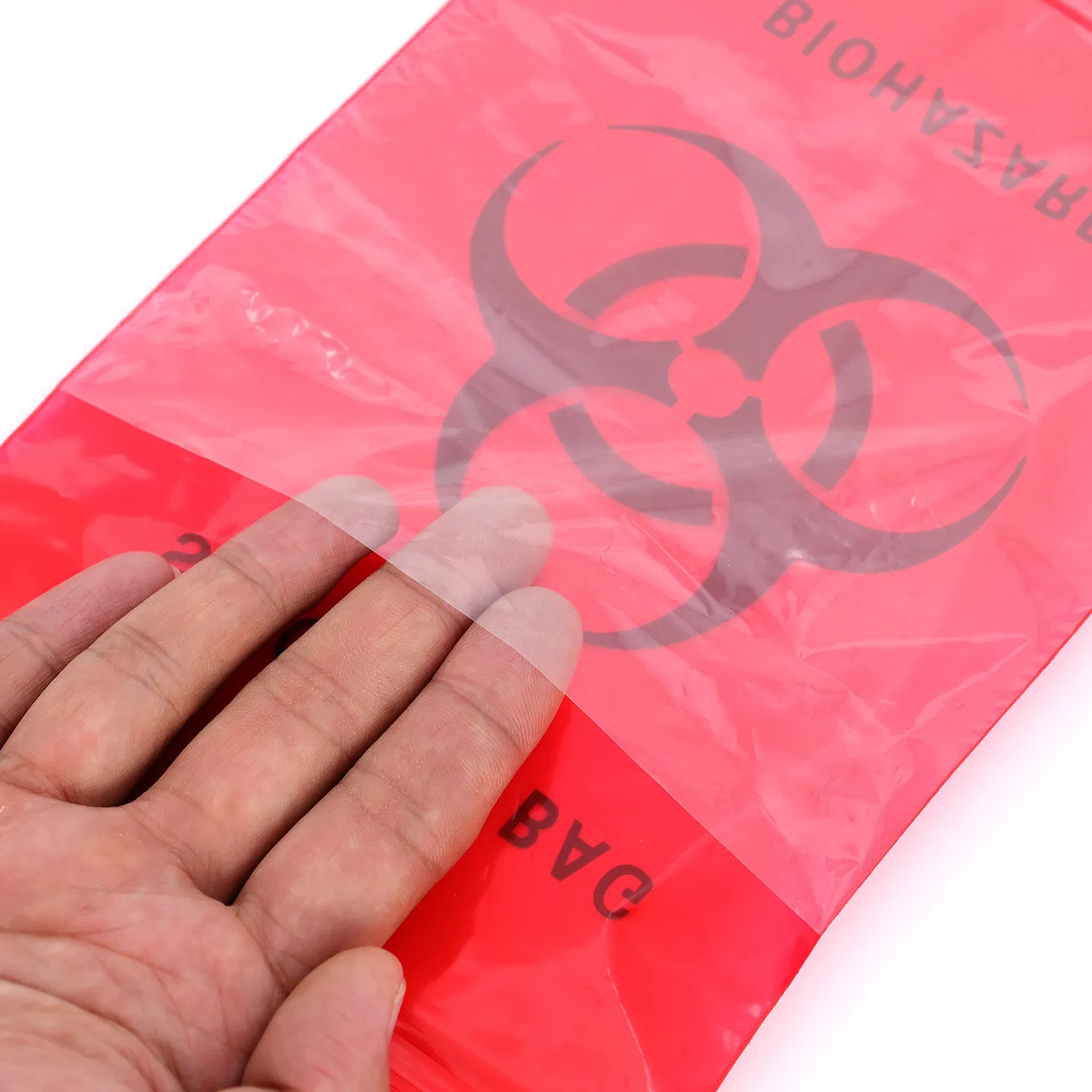 Durable Hospital Biohazard Waste Disposal Bags in Yellow and Red