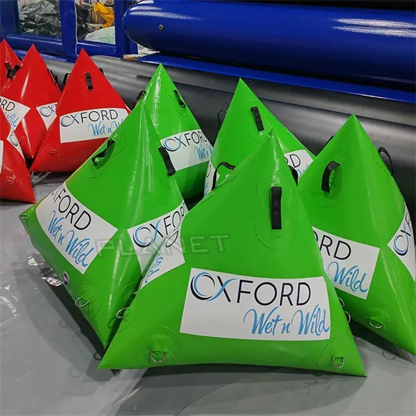 Yellow Triangle Swimming PVC Inflatable Floating Buoy for Lake