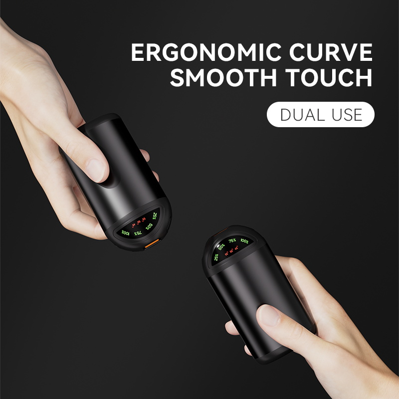 Portable Power Bank 60 Degee Rechargeable Hand Warmer with LED Light