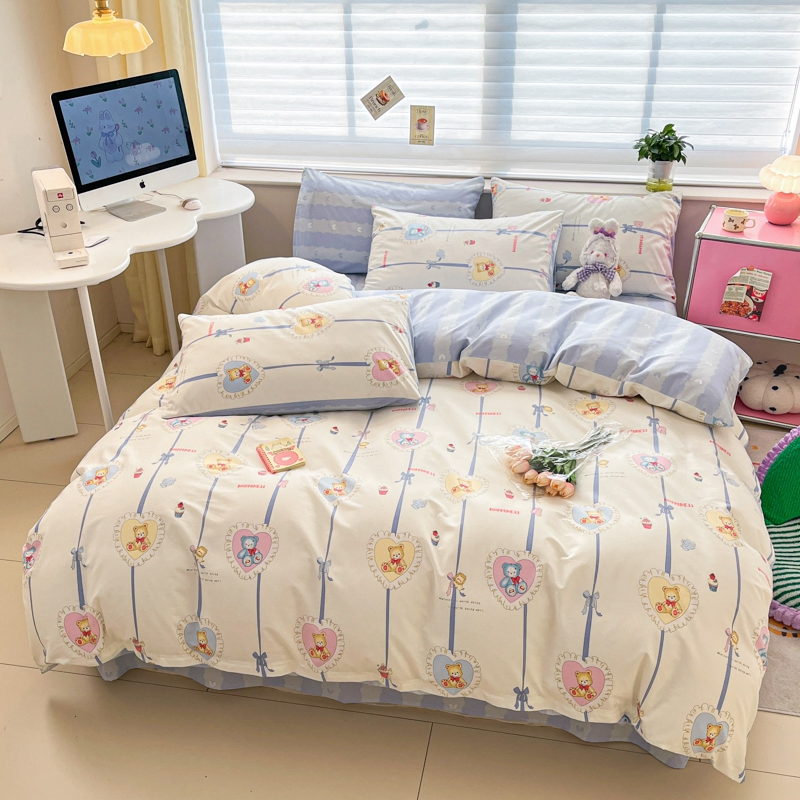 Wholesale European Bedroom Bedspreads Linen Quilts Comforter 100% Cotton Bedding Set