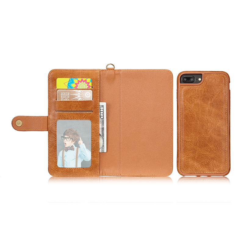 Кожаный чехол-кошелек для iPhone 6/7/X с держателем карт