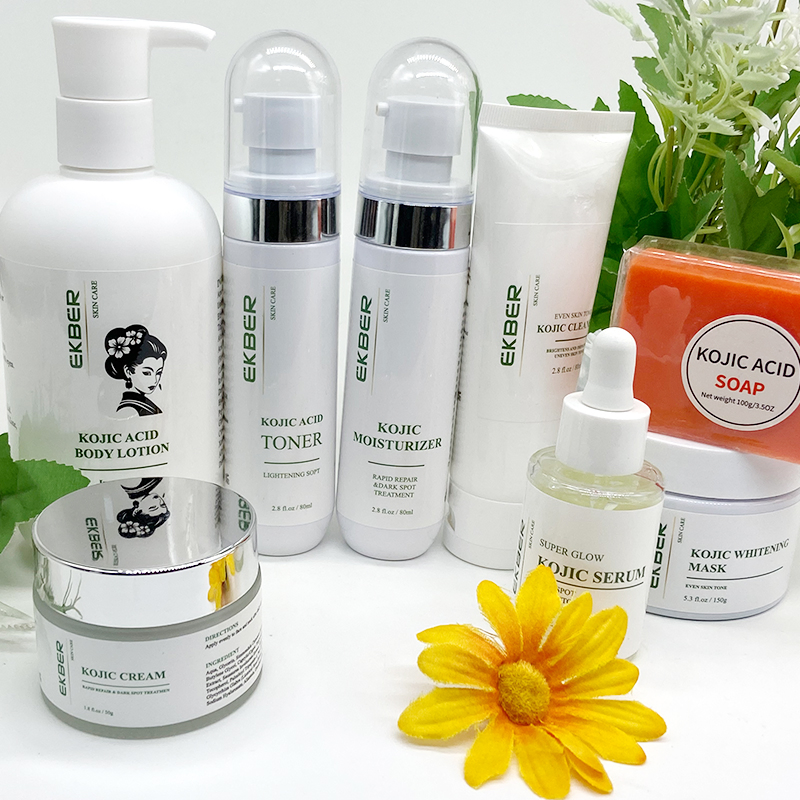 Private Label Skin Care Set Whitening Hyperpigmentation Kojic Acid Soap Body Lotion Anti-Acne Kojic Acid Set