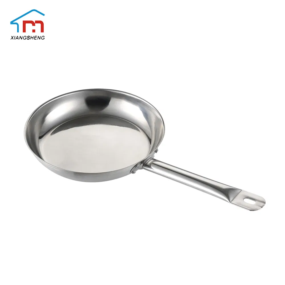 Xiangsheng 20-40cm Stainless Steel Steak Frying Pan with Solid Handle