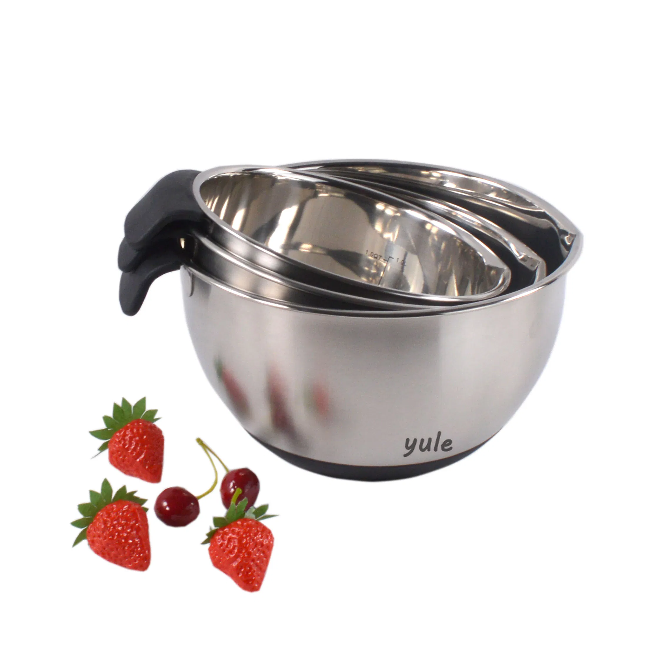 Chinese Manufacturer Kitchenware Nesting Non-Slip Silicone Base Mixing Bowl