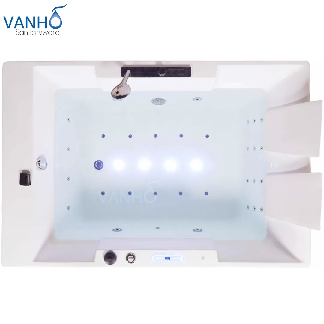 Угловая акриловая ванна с гидромассажем и ароматерапией