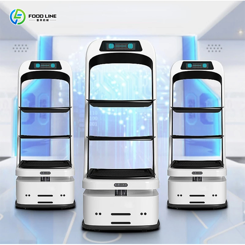 Advanced Voice Interaction Compact Design All Day Operation Commercial Food Delivery Robot