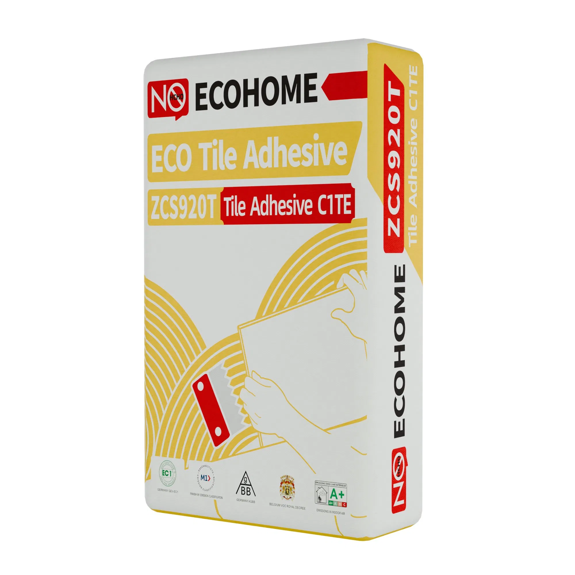 Zcs920t Tile Adhesive with Internation Standard C1te Featuring Excellent Workability, Water Retention, High Bonding Strength and Anti-Slip Properties