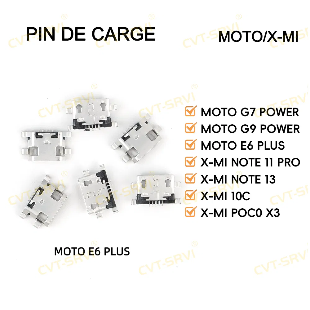 Разъём Micro USB для Moto E6 Plus, шлейф зарядки