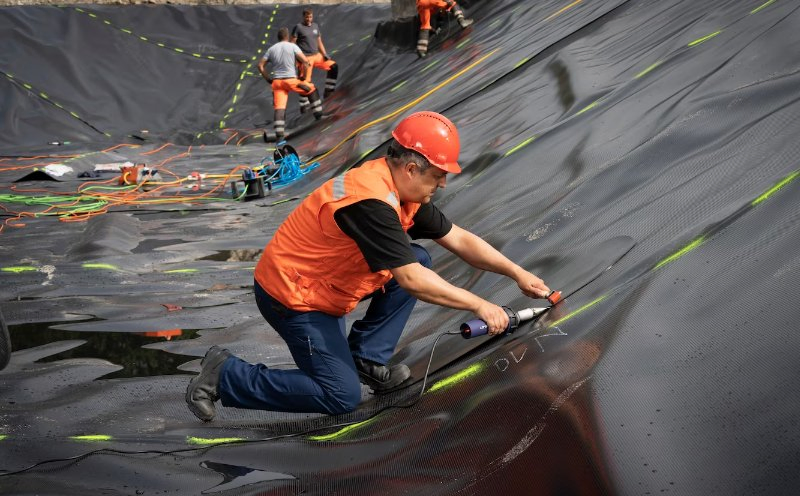 0.5-3mm Black HDPE Geomembrane Polyethylene Pond Liner for Fish Tank Construction