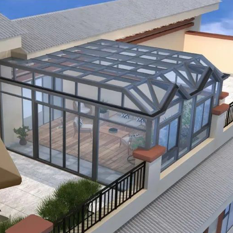 Durable Sunroom with Aluminium Aluminum Frame and Thermal Break Glass House for Patio and Café